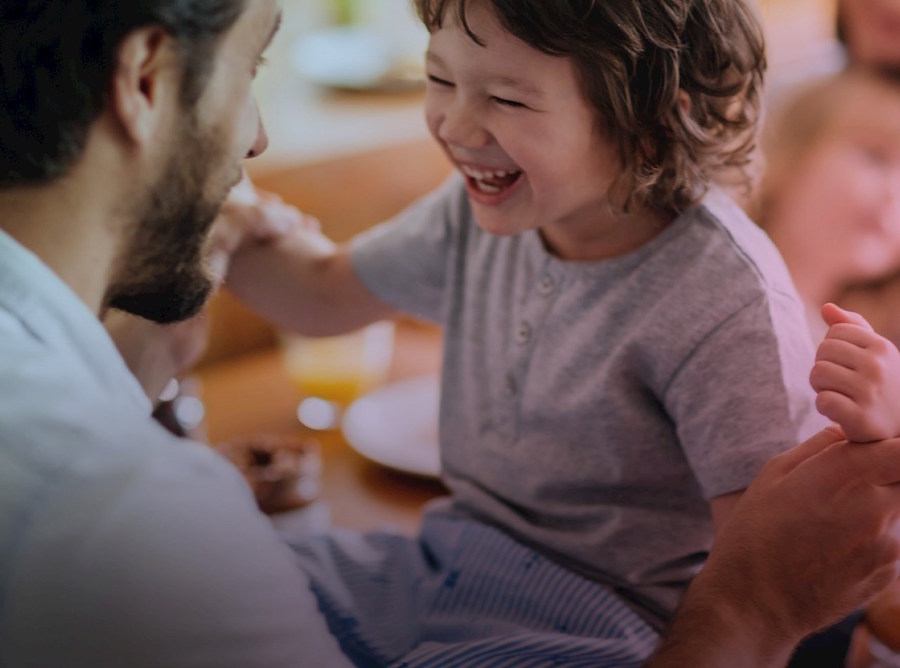 father and son compassionate touch