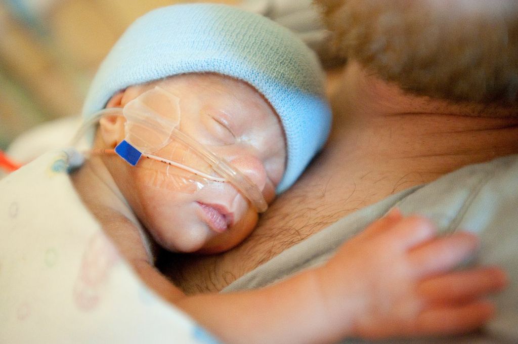 skin to skin contact with a baby
